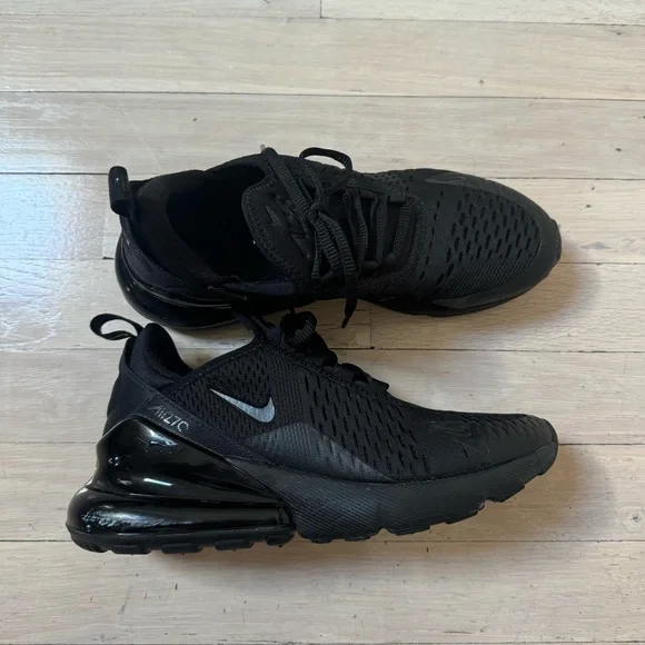 Nike Air Max 270 'Triple Black' Running Shoes - Picture 1 of 7